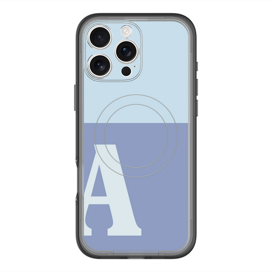 スリムプロテクションプレミアムケース with MagSafe［ オリジナル - initial two tone - A blue ］