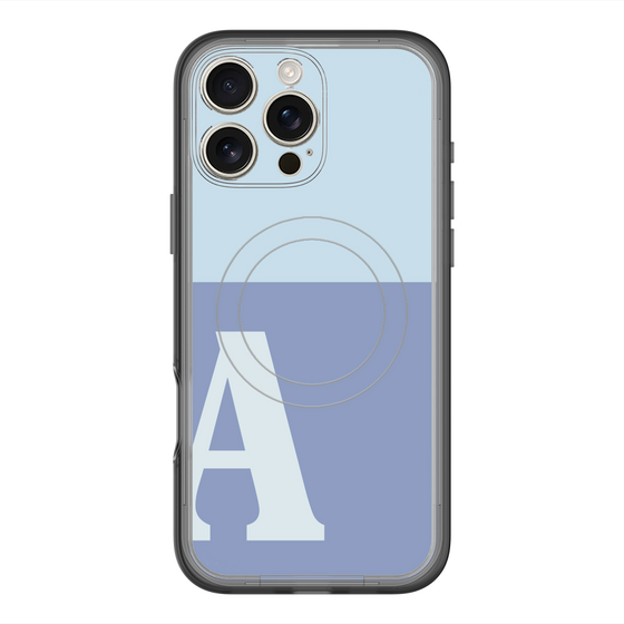 スリムプロテクションプレミアムケース with MagSafe［ オリジナル - initial two tone - A blue ］