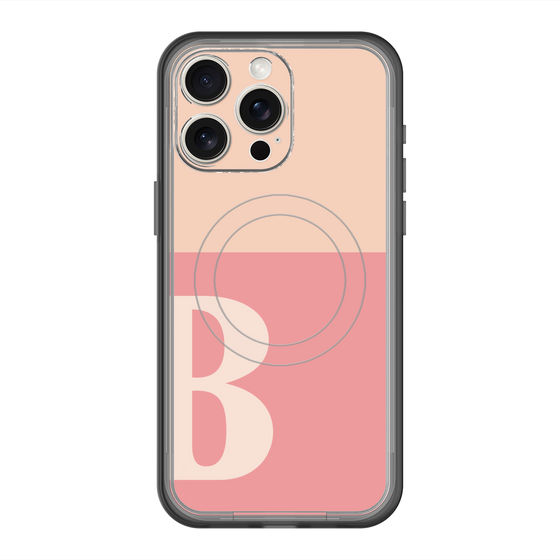 スリムプロテクションプレミアムケース with MagSafe［ オリジナル - initial two tone - B pink ］