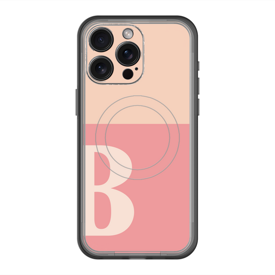 スリムプロテクションプレミアムケース with MagSafe［ オリジナル - initial two tone - B pink ］
