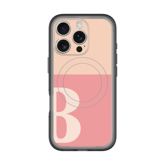 スリムプロテクションプレミアムケース with MagSafe［ オリジナル - initial two tone - B pink ］