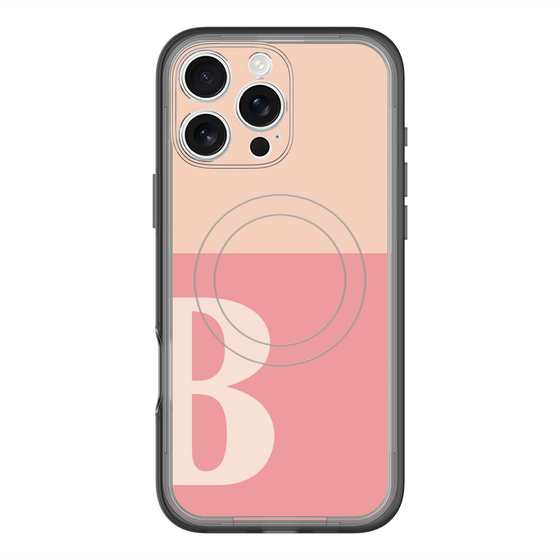 スリムプロテクションプレミアムケース with MagSafe［ オリジナル - initial two tone - B pink ］