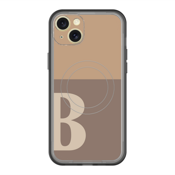 スリムプロテクションプレミアムケース with MagSafe［ オリジナル - initial two tone - B brown ］