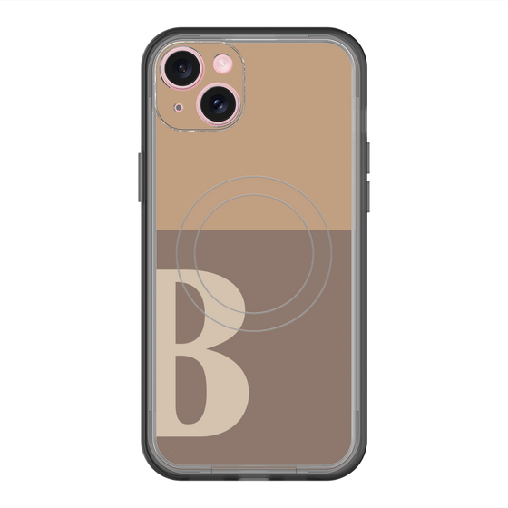 スリムプロテクションプレミアムケース with MagSafe［ オリジナル - initial two tone - B brown ］