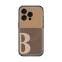 スリムプロテクションプレミアムケース with MagSafe［ オリジナル - initial two tone - B brown ］