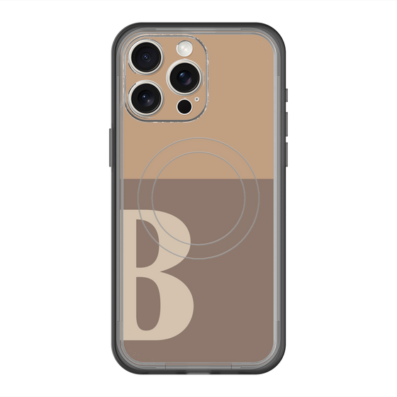 スリムプロテクションプレミアムケース with MagSafe［ オリジナル - initial two tone - B brown ］