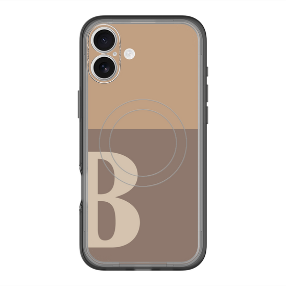スリムプロテクションプレミアムケース with MagSafe［ オリジナル - initial two tone - B brown ］