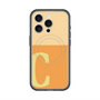 スリムプロテクションプレミアムケース with MagSafe［ オリジナル - initial two tone - C orange ］