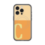 スリムプロテクションプレミアムケース with MagSafe［ オリジナル - initial two tone - C orange ］