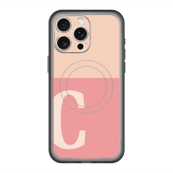 スリムプロテクションプレミアムケース with MagSafe［ オリジナル - initial two tone - C pink ］