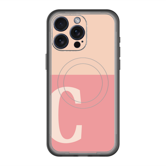 スリムプロテクションプレミアムケース with MagSafe［ オリジナル - initial two tone - C pink ］