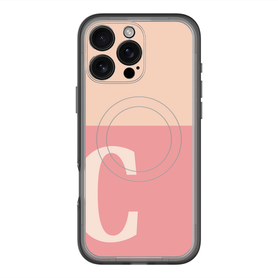 スリムプロテクションプレミアムケース with MagSafe［ オリジナル - initial two tone - C pink ］