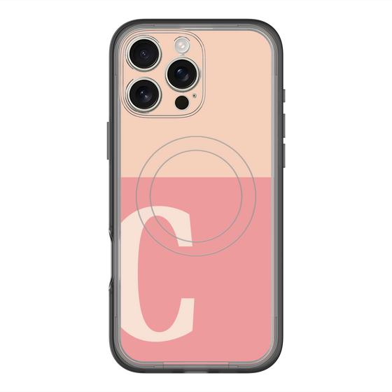スリムプロテクションプレミアムケース with MagSafe［ オリジナル - initial two tone - C pink ］