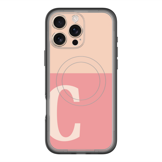 スリムプロテクションプレミアムケース with MagSafe［ オリジナル - initial two tone - C pink ］