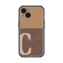 スリムプロテクションプレミアムケース with MagSafe［ オリジナル - initial two tone - C brown ］