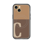 スリムプロテクションプレミアムケース with MagSafe［ オリジナル - initial two tone - C brown ］