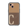 スリムプロテクションプレミアムケース with MagSafe［ オリジナル - initial two tone - C brown ］