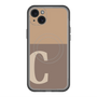 スリムプロテクションプレミアムケース with MagSafe［ オリジナル - initial two tone - C brown ］