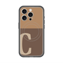 スリムプロテクションプレミアムケース with MagSafe［ オリジナル - initial two tone - C brown ］