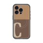スリムプロテクションプレミアムケース with MagSafe［ オリジナル - initial two tone - C brown ］