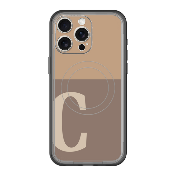 スリムプロテクションプレミアムケース with MagSafe［ オリジナル - initial two tone - C brown ］