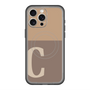スリムプロテクションプレミアムケース with MagSafe［ オリジナル - initial two tone - C brown ］