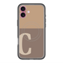 スリムプロテクションプレミアムケース with MagSafe［ オリジナル - initial two tone - C brown ］