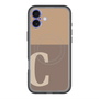 スリムプロテクションプレミアムケース with MagSafe［ オリジナル - initial two tone - C brown ］