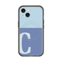 スリムプロテクションプレミアムケース with MagSafe［ オリジナル - initial two tone - C blue ］