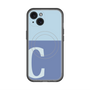 スリムプロテクションプレミアムケース with MagSafe［ オリジナル - initial two tone - C blue ］