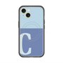 スリムプロテクションプレミアムケース with MagSafe［ オリジナル - initial two tone - C blue ］