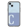 スリムプロテクションプレミアムケース with MagSafe［ オリジナル - initial two tone - C blue ］