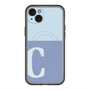 スリムプロテクションプレミアムケース with MagSafe［ オリジナル - initial two tone - C blue ］