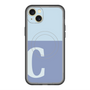 スリムプロテクションプレミアムケース with MagSafe［ オリジナル - initial two tone - C blue ］