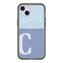 スリムプロテクションプレミアムケース with MagSafe［ オリジナル - initial two tone - C blue ］
