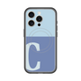 スリムプロテクションプレミアムケース with MagSafe［ オリジナル - initial two tone - C blue ］