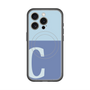 スリムプロテクションプレミアムケース with MagSafe［ オリジナル - initial two tone - C blue ］
