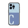 スリムプロテクションプレミアムケース with MagSafe［ オリジナル - initial two tone - C blue ］