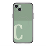 スリムプロテクションプレミアムケース with MagSafe［ オリジナル - initial two tone - C green ］