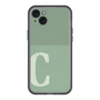 スリムプロテクションプレミアムケース with MagSafe［ オリジナル - initial two tone - C green ］