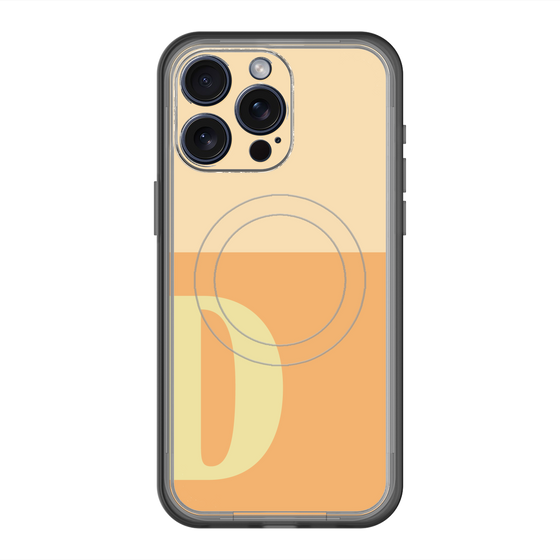 スリムプロテクションプレミアムケース with MagSafe［ オリジナル - initial two tone - D orange ］