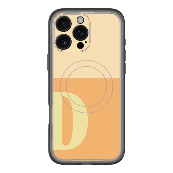 スリムプロテクションプレミアムケース with MagSafe［ オリジナル - initial two tone - D orange ］