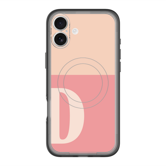 スリムプロテクションプレミアムケース with MagSafe［ オリジナル - initial two tone - D pink ］