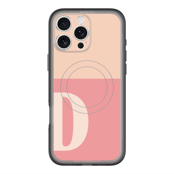 スリムプロテクションプレミアムケース with MagSafe［ オリジナル - initial two tone - D pink ］