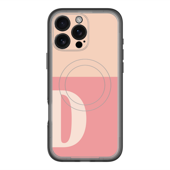 スリムプロテクションプレミアムケース with MagSafe［ オリジナル - initial two tone - D pink ］