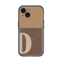 スリムプロテクションプレミアムケース with MagSafe［ オリジナル - initial two tone - D brown ］