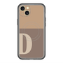 スリムプロテクションプレミアムケース with MagSafe［ オリジナル - initial two tone - D brown ］