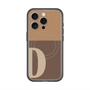 スリムプロテクションプレミアムケース with MagSafe［ オリジナル - initial two tone - D brown ］