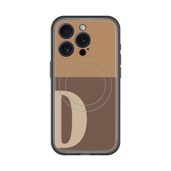 スリムプロテクションプレミアムケース with MagSafe［ オリジナル - initial two tone - D brown ］