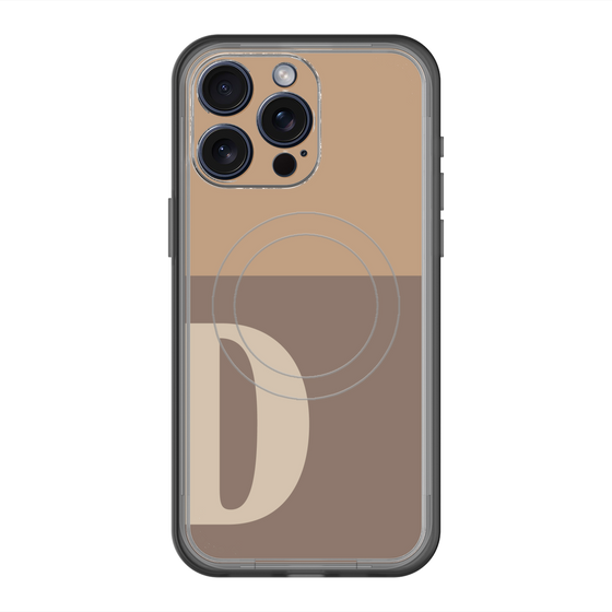 スリムプロテクションプレミアムケース with MagSafe［ オリジナル - initial two tone - D brown ］